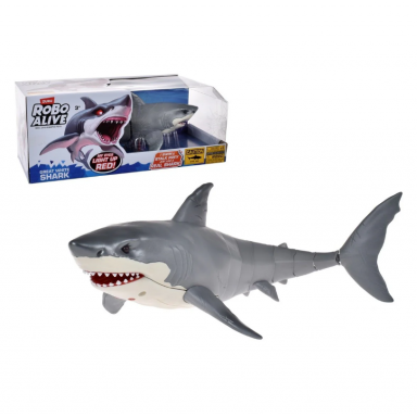 Tiburón Robo Alive de ZURU – Juguete Interactivo con Movimiento Realista y Luces LED Juguetes