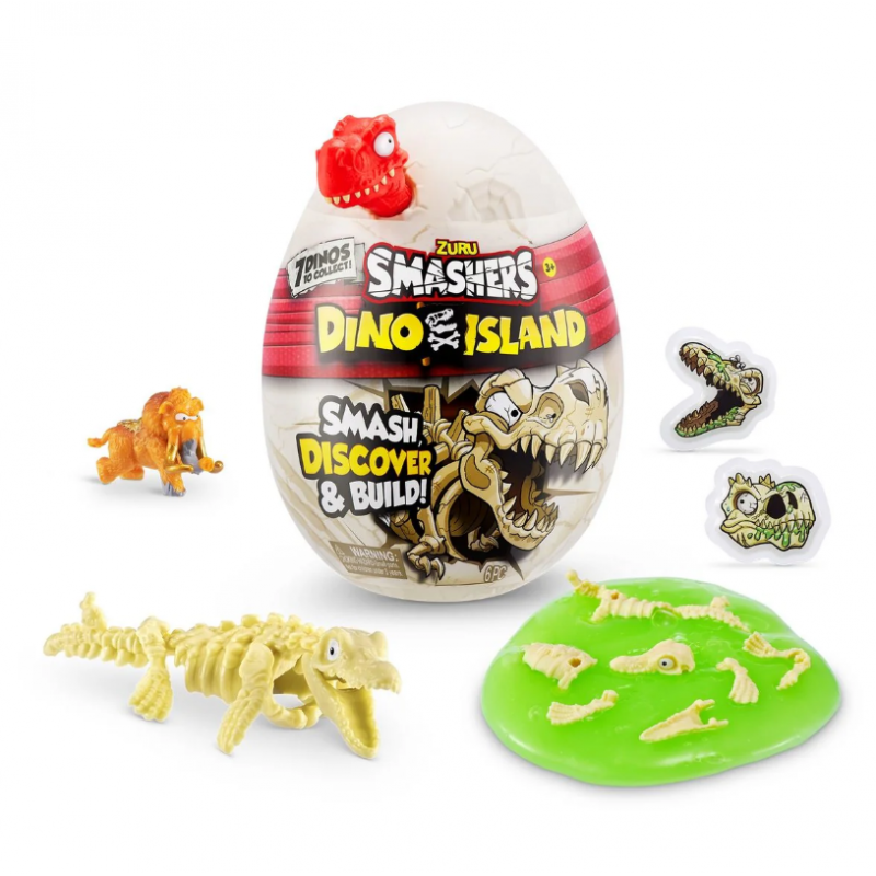 Nano Huevo Smashers Dino Island de ZURU – Juguete Sorpresa con Dinosaurio Fosilizado Juguetes
