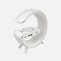 Parlante MY LIL G 5 en 1: Cargador inalámbrico +Luz RGB+Reloj+Alarma+Sonido Sueño Blanco MLAB Inicio