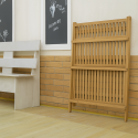 Pérgola para Terrazas de Bambu. Tres niveles. Muebles
