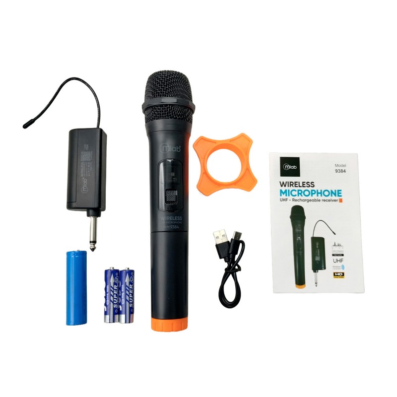 Micrófono inalámbrico UHF recargable MLAB – Portátil con receptor USB Inicio
