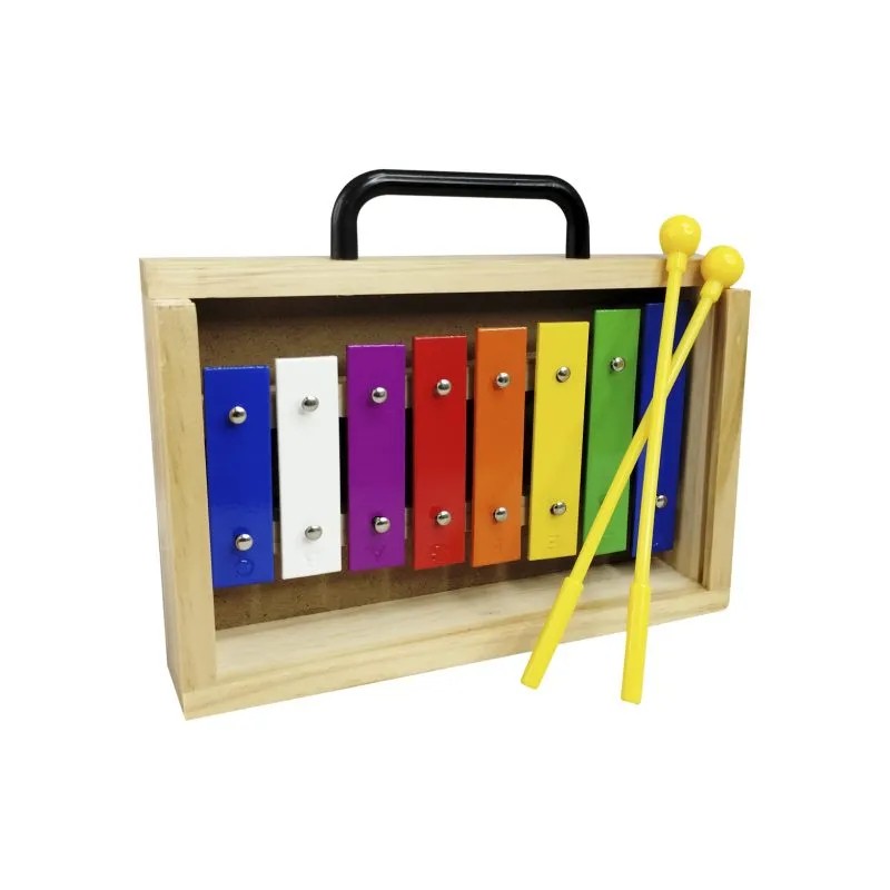 Metalófono Nutech 8 Notas Coloreadas – Instrumento Infantil Didáctico Inicio