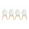Pack 4 Sillas Eames DSW blancas Sillas