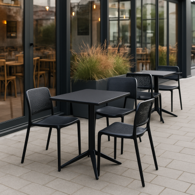 Mesa restaurant 80x80 Polipropileno Terraza Exterior Mesa plegable, Mesas
