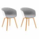 Pack 2 Sillas de Comedor Modelo Gaudí Gris Comedor y Estar