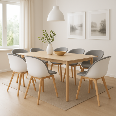 Pack 2 Sillas de Comedor Modelo Gaudí Gris Sillas Modernas Tipo Eames DSW
