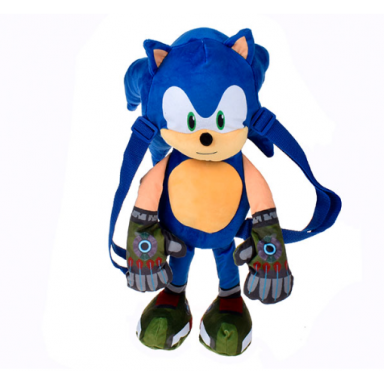 Mochila Peluche Sonic 30cm Juguetes