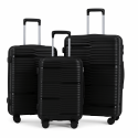 Juego de Maletas Rigidas Duraline Negra Maletas