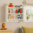 Repisa 3 niveles Montessori Blanca Niños