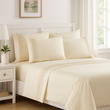 Sabana Algodón Jazmin King Biancobelo Sábanas