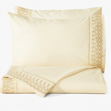 Sabana Algodón Jazmin 1.5p Biancobelo Ivory Sábanas