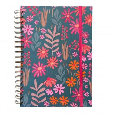 Cuaderno Flores Fucsia Naranjo Inicio