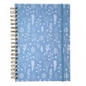 Cuaderno Flores Blancas Fondo Celeste Inicio