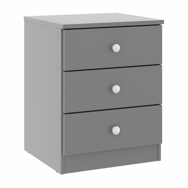 Velador 3 Gavetas Gris Veladores
