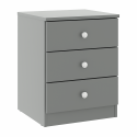 Velador 3 Gavetas Gris Veladores