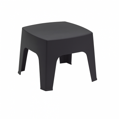 Mesa Banco Auxiliar Pvc Sunset Exterior Negra Terraza y Jardin