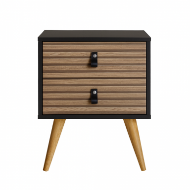 Velador Amber dos cajones Black Veladores