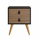 Velador Amber dos cajones Black Veladores