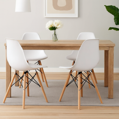 Pack 4 Sillas Eames DSW blancas Sillas