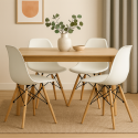 Pack 4 Sillas Eames DSW blancas Sillas