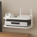 Estanteria flotante Blanca Para Decodificador o Router Organización