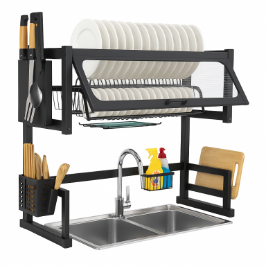 Secador escurridor de platos con almacenamiento superior Cocina