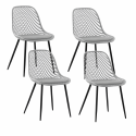 Pack de 4 Silla Europa Acolchada - Gris Sillas de Comedor