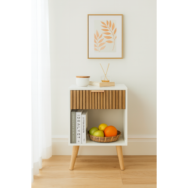 Velador Toulouse Blanco / Madera Veladores