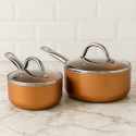 Juego de 2 Cacerolas con tapa Zunmial Cocina