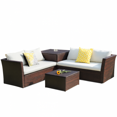 Juego Terraza Adaptable tipo Rattan. 4 Cuerpos Juegos de Terraza