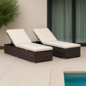 Set 2 reposeras Rattan Polinesia Juegos de Terraza