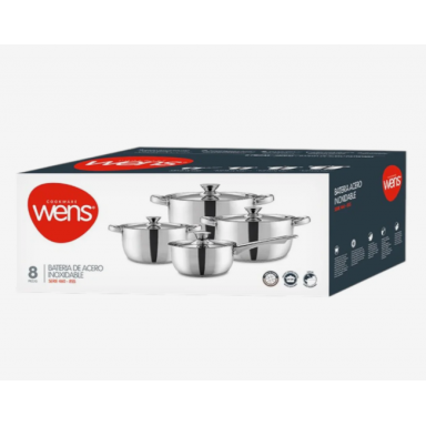 Batería de Cocina Wens 470-8SS 8 Piezas de Acero Inoxidable Premium Cocina