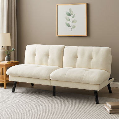 Sofá cama Somiya color crema Sofás