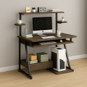 Escritorio 3 niveles Dark Wood Home Office