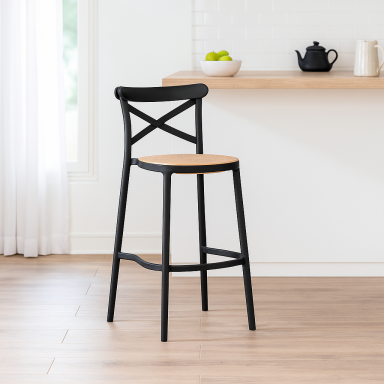 Taburete Piso de Bar Crossback 77cm Sillas Bar