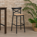 Taburete Piso de Bar Crossback 77cm Sillas Bar