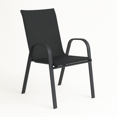 Silla de Terraza Asunción Negra Terraza y Jardin