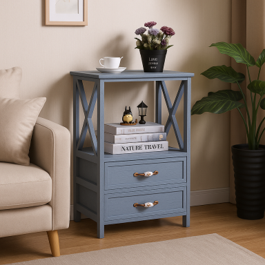 Velador Librero Tivoli Azul Veladores