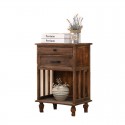 Velador Vintage Provenza 2 cajones Madera Veladores