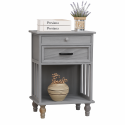 Velador Vintage Provenza 2 cajones Gris Veladores