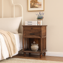 Velador Vintage Provenza 2 cajones Madera Veladores