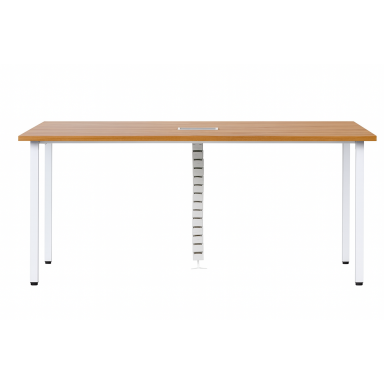 Mesa de Reunión con Pasacables Natura Blanca 220x120cm Escritorios
