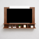 Panel TV 50" Home Nova Madera Oscura Racks TV
