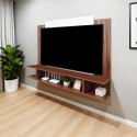 Panel TV 50" Home Nova Madera Oscura Racks TV