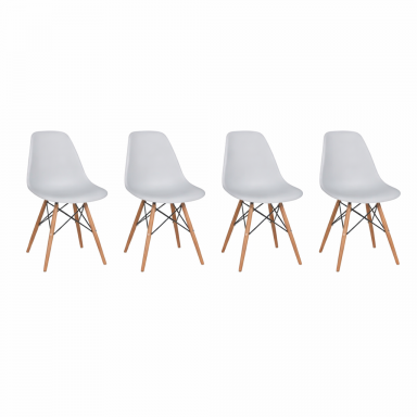 Sillas Eames DSW. Juego 4 Sillas Color Gris Sillas