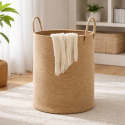 Cesta Canasta tejida de cañamo 60 Litros Organización