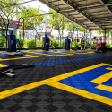 Piso Encastrable Plástico Garaje Autolavado Taller Detailing caja 6 unidades Negro Herramientas