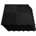 Piso Encastrable Plástico Garaje Autolavado Taller Detailing caja 6 unidades Negro Herramientas