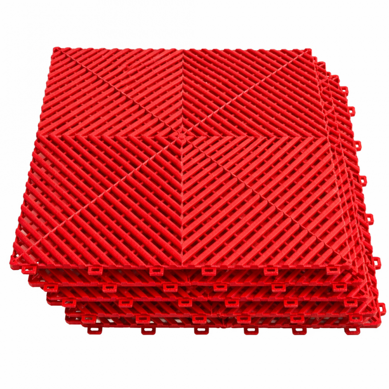 Piso Encastrable Plástico Garaje Autolavado Taller Detailing caja 6 unidades Rojo Herramientas