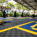 Piso Encastrable Plástico Garaje Autolavado Taller Detailing caja 6 unidades Gris Herramientas